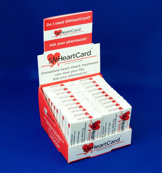 Pharmacy Starter Kit No Pills: Display Box with 20 EMPTY SMHeartCards & Patient Assessment Forms Prescription Pad