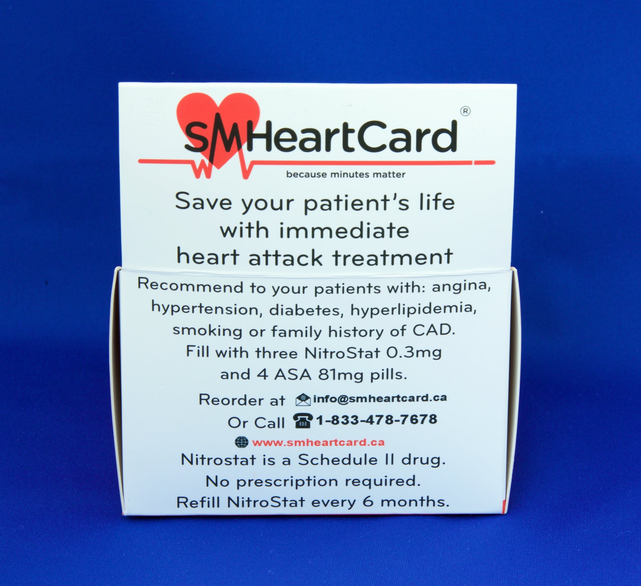 Pharmacy Starter Kit No Pills: Display Box with 20 EMPTY SMHeartCards & Patient Assessment Forms Prescription Pad