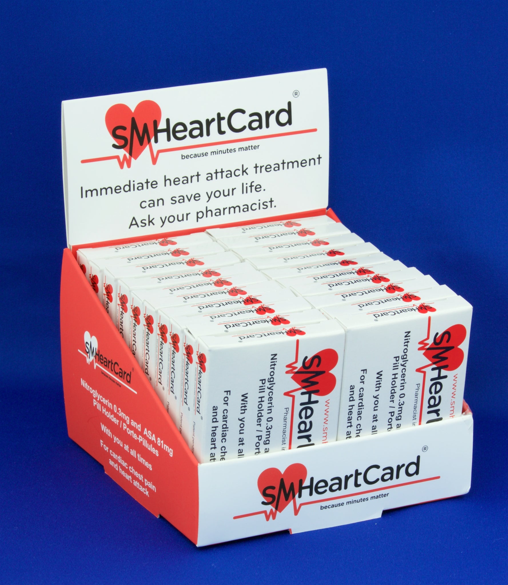 Pharmacy Starter Kit No Pills: Display Box with 20 EMPTY SMHeartCards & Patient Assessment Forms Prescription Pad