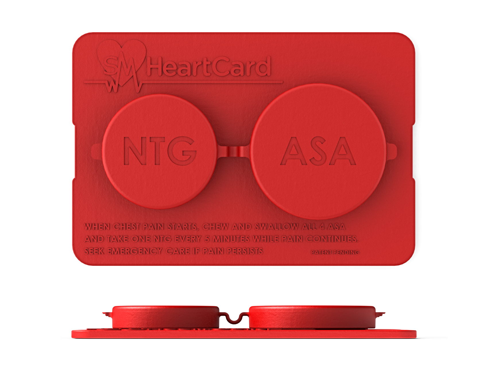 SMHeartCard Loaded - ships to you with Nitroglycerin and ASA pills inside