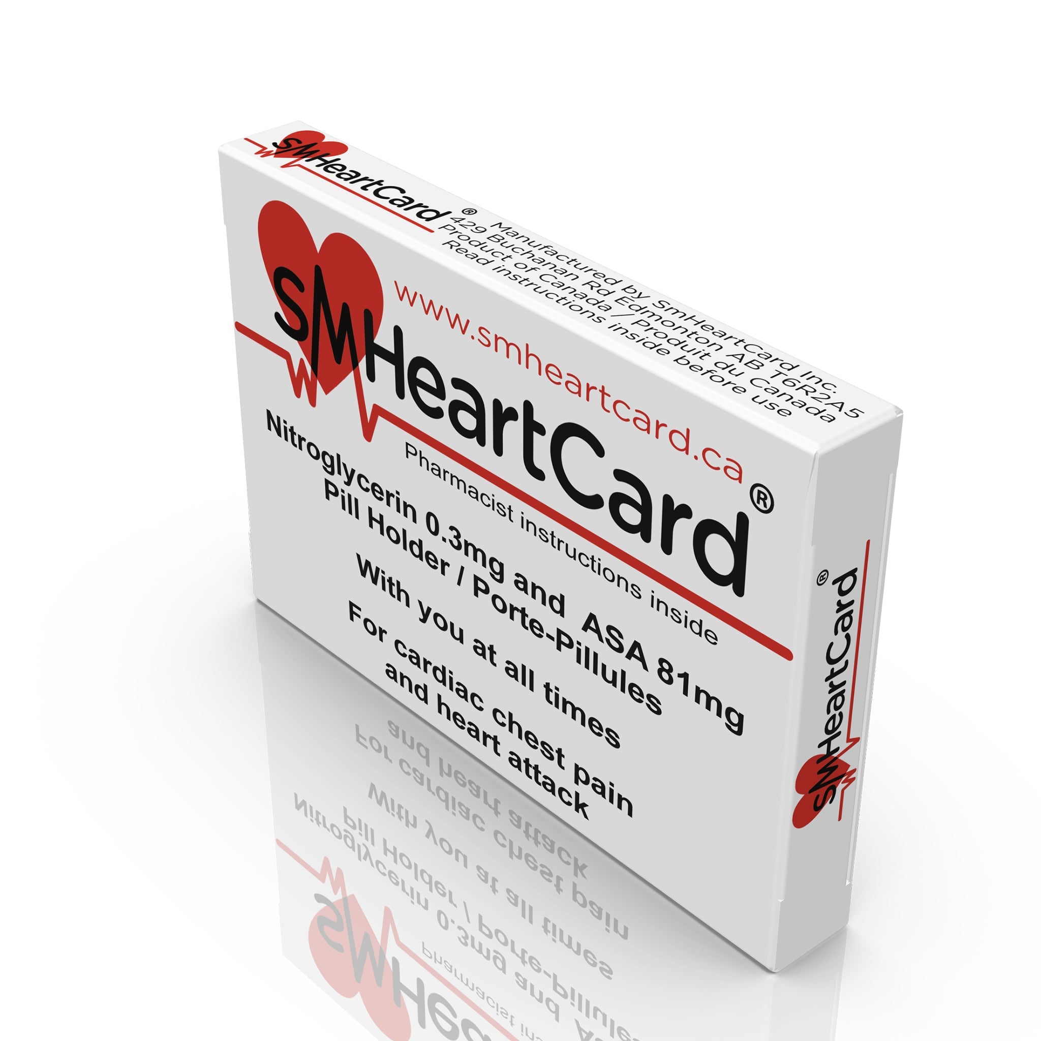 SMHeartCard Loaded - ships to you with Nitroglycerin and ASA pills inside
